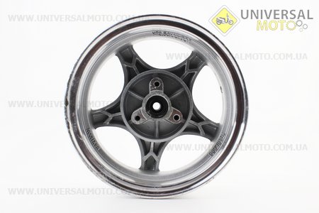 УЦІНКА Диск передній литий MT2,50x10 d12мм (диск гальм. 3 болта) "5 променів" сірий (невеликий наліт). Китай (Диски до скутера / UM3060-V73)