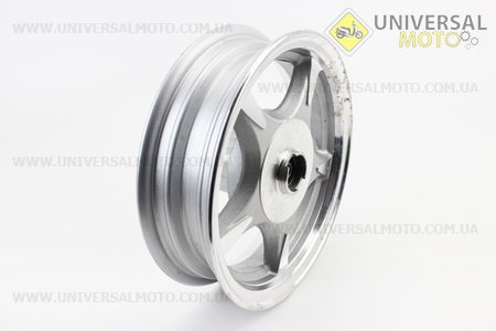 УЦІНКА Диск передній литий MT2,50x10 d12мм (диск гальм. 3 болта) "5 променів" сірий (невеликий наліт). Китай (Диски до скутера / UM3060-V73)