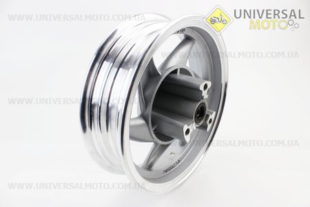 Диск передній литий MT2,50x10 d12мм (диск гальм. 3 болта) "6 променів" сірий. Китай (Диски до скутера / UM3060-V80)