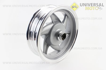 Диск передній литий MT2,50x10 d12мм (диск гальм. 3 болта) "6 променів" сірий. Китай (Диски до скутера / UM3060-V80)