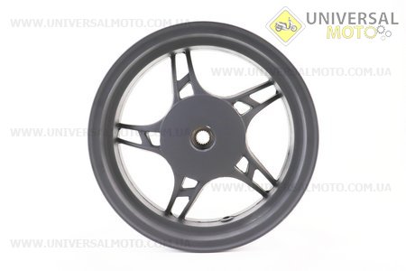 Диск задній литий MT3,50x12 Z19 для 4Т (бараб. гальм., d-110мм) "5 променів" чорний. Китай (Диски до скутера / UM3060-V83)