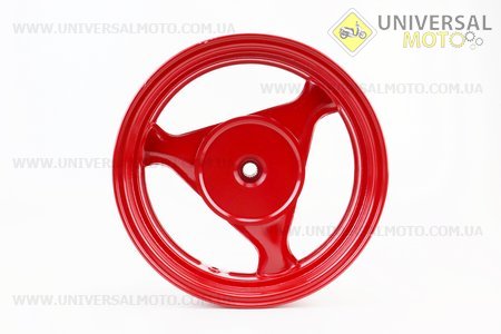 Диск задній литий MT3,50x13 Z19 для 4Т (бараб. гальм., d-130мм) "3 променя" червоний. Китай (Диски до скутера / UM3060-V86)