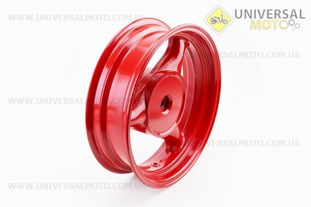 Диск задній литий MT3,50x13 Z19 для 4Т (бараб. гальм., d-130мм) "3 променя" червоний. Китай (Диски до скутера / UM3060-V86)
