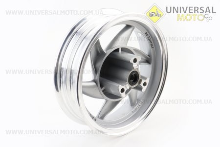 УЦІНКА Диск передній литий MT2,50x10 d12мм (диск торм. 3 болта) "6 променів" сірий (незначний дфект, див. фото). Китай (Диски до скутера / UM3060-V89)