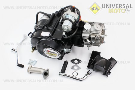 Двигун мопедний в зборі 125куб (Active) - "механіка" чорний. TMMP (Двигуни в зборі / UM3070-V57)
