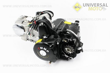 Двигун мопедний в зборі 125куб (Delta) - "механіка" (алюмінієвий циліндр), чорний. TMMP (Двигуни в зборі / UM3071-V04)
