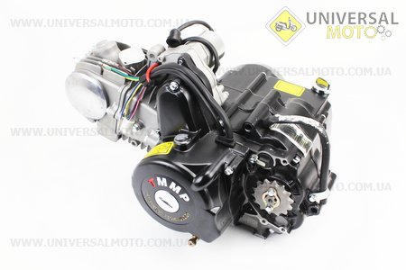 Двигун мопедний в зборі 125куб (Delta) - "автомат" (алюмінієвий циліндр), чорний. TMMP (Двигуни в зборі / UM3071-V05)