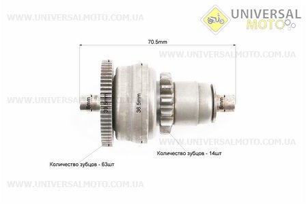 Бендикс стартеру Honda DIO50. Китай (Запчастини до японського скутера / UM3080-V29)