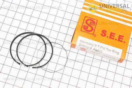 Кільця поршневі Honda DIO65 43мм STD жовта коробка (замки верхні). SEE (Запчастини до японського скутера / UM3081-V54)