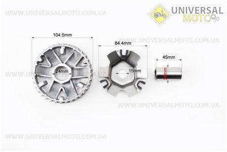 Варіатор передній комплект Honda LEAD100 + втулка. DONGXIN (Запчастини до японського скутера / UM3082-V26)