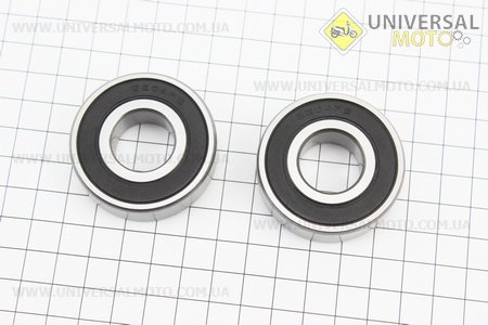 Підшипник 6204 2RS (20x47x14) колінчастий вал AD, JOG, GY6, комплект 2 деталі. TATA (Запчастини до японського скутера / UM3082-V35)
