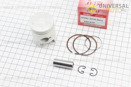 Поршневий комплект (поршень, кільця, палець)у Honda DIO ZX50 40мм STD (палець 12мм) Тайвань. MSU (Запчастини до японського скутера / UM3082-V49)