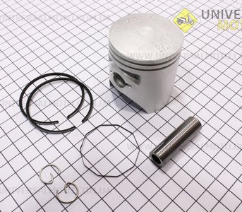 Поршневий комплект (поршень, кільця, палець) Honda LEAD90 48мм STD (палець 12мм). Китай (Запчастини до японського скутера / UM3083-V03)