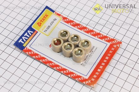 Ролики вариатора 6 штук, Yamaha 15*12 - 6г. TATA (Скутер Yamaha \ UM3085-V26)