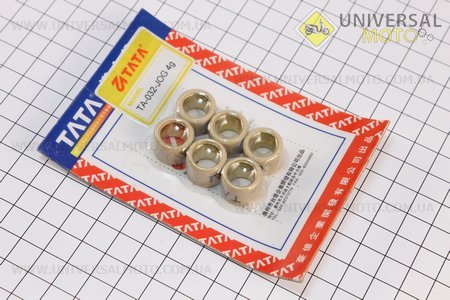 Ролики варіатора 6шт, Yamaha 15 * 12 - 4г. TATA (Запчастини до японського скутера / UM3087-V21)