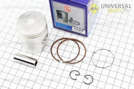 Поршень, кольца, палец комплект Honda DIO ZX50 40мм + 0,25 синяя коробка (палец 12мм). SEE (Скутер Honda DIO \ UM3087-V65)