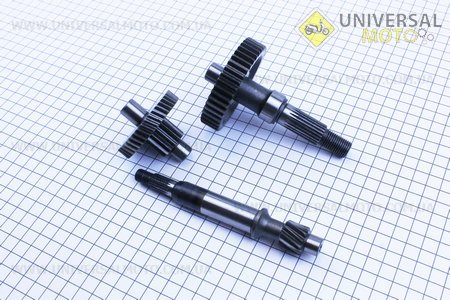 РЕДУКТОР Honda DIO 50 (три вала в комплекте). Китай (Скутер Honda DIO \ UM3089-V52)