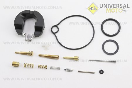 Ремонтний комплект карбюратора Honda AF34/35, 14 деталей + поплавок. Китай (Запчастини до японського скутера / UM3089-V89)