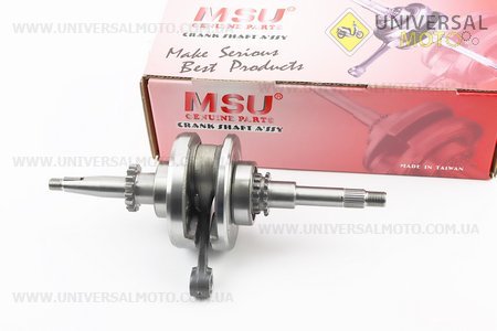 Колінвал у зборі (16зуб. на шестерні). MSU (Запчастини до 4Т скутера / UM3090-V36)