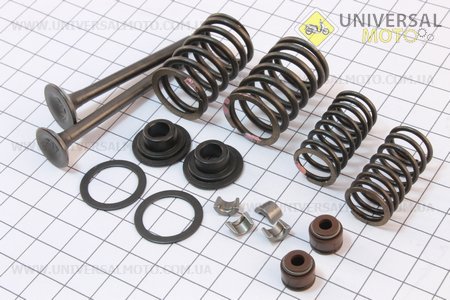 Клапан впускний, випускний ПОВНИЙ комплект 64мм. TATA (Запчастини до 4Т скутера / UM3090-V49)