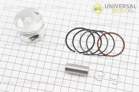 Поршневий комплект (поршень, кільця, палець) 50см.куб. 39мм +0,50 (палець 13мм). Китай (Запчастини до 4Т скутера / UM3091-V26)