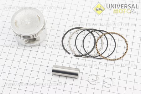 Поршневий комплект (поршень, кільця, палець) 60см.куб. 44мм +0,25 (палець 13мм). Китай (Запчастини до 4Т скутера / UM3091-V31)