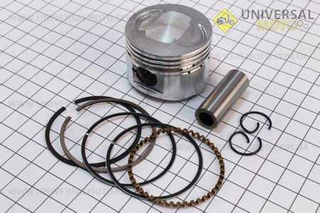 Поршневий комплект (поршень, кільця, палець) 80см.куб. 47мм +0,50 (палець 13мм). Китай (Запчастини до 4Т скутера / UM3091-V41)