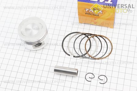 Поршневий комплект (поршень, кільця, палець) 80см.куб. 47мм +0,50 (палець 13мм). TATA (Запчастини до 4Т скутера / UM3091-V42)