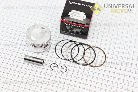 Поршневий комплект (поршень, кільця, палець) 100см.куб. 50мм STD (палець 13мм). GX-Viper (Запчастини до 4Т скутера / UM3091-V43)