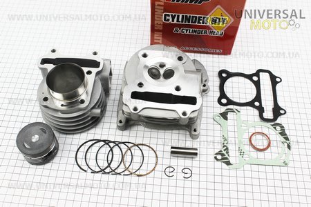 Цилиндро поршневой комплект (цпг) 100cc-50мм + ГОЛОВКА(с клапанами) (палец 13мм). TMMP (Скутер 50-100см3 / UM3092-V41)