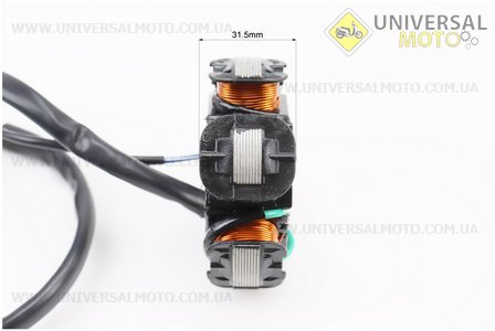 Статор магнето (генератора) (6 котушок роз'єм "мама 3+2") висота 31,5мм. Китай (Запчастини до 4Т скутера / UM3092-V95)