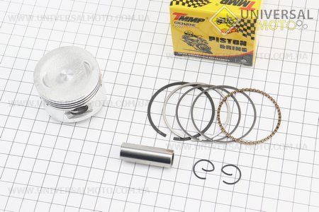 Поршневий комплект (поршень, кільця, палець) 80см.куб. 47мм STD (палець 13мм). TMMP (Запчастини до 4Т скутера / UM3093-V03)