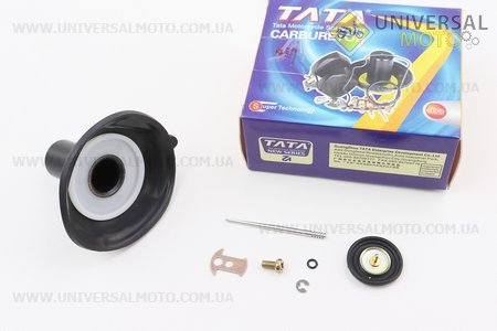 Мембрана кругла 16мм (метал) + прискорювальна + голка комплект. TATA (Запчастини до 4Т скутера / UM3093-V09)