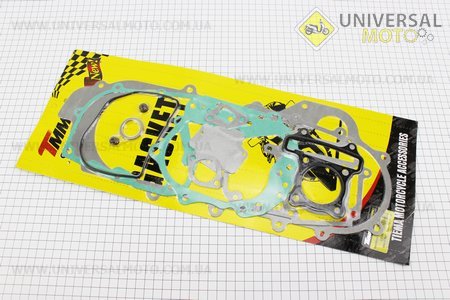 Прокладка двигуна 80см.куб.-47мм, комплект 13 деталей, довгий варіатор (метал). TMMP (Запчастини до 4Т скутера / UM3093-V29)