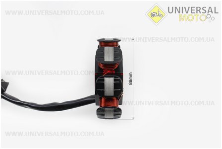 Статор магнето 8 катушек - "6 + 2" (генератор), высота 29мм. JIANXING (Скутер 50-100см3 / UM3094-V19)