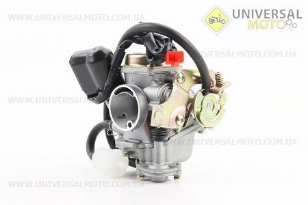 Карбюратор у зборі (металева кришка) 80см.куб. "HKS". CVK (Запчастини до 4Т скутера / UM3094-V25)