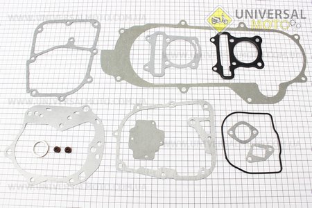 Прокладки двигуна 80см.куб.-47мм, комплект 13 деталей, короткий варіатор (метал). TMMP (Запчастини до 4Т скутера / UM3094-V36)
