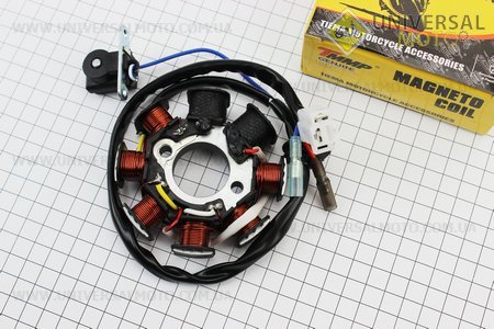 Статор магнето (генератора) (8 котушок роз'єм "мама 2+2") висота 28мм, тип 1. TMMP (Запчастини до 4Т скутера / UM3094-V40)