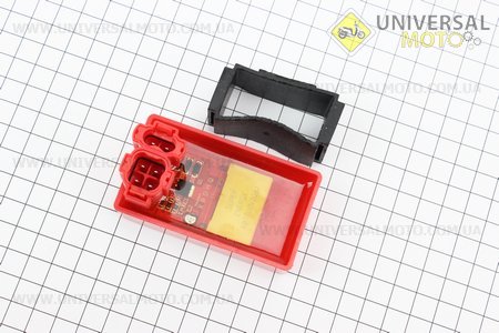 Коммутатор CDI прозрачный, красный корпус. Китай (Скутер 50-100см3 / UM3094-V60)