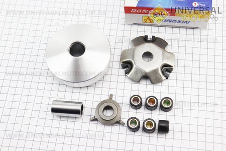 Варіатор передній+втулка+"хрест" комплект. DONGXIN (Запчастини до 4Т скутера / UM3094-V68)