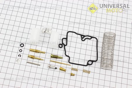 Ремонтный к-кт карбюратора 50-80сс, 16 деталей + поплавок