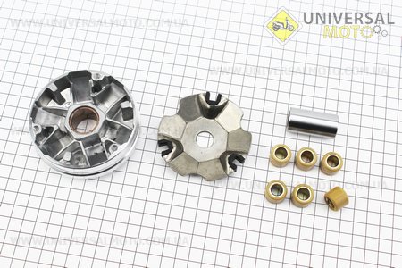 Варіатор передній + втулка комплект. ZHENGHE (Запчастини до 4Т скутера / UM3095-V30)