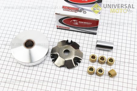 Варіатор передній + втулка комплект. ZHENGHE (Запчастини до 4Т скутера / UM3095-V30)