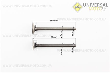Клапан впускний, випускний комплект 69,4мм. Китай (Запчастини до 4Т скутера / UM3095-V67)
