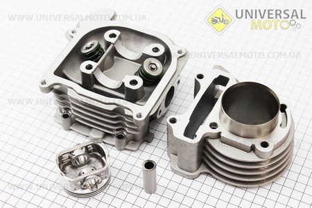 Цилиндр к-кт (цпг) 100cc-51,5мм + головка с клапанами, CMR (Тайвань)