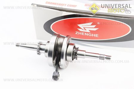 Колінвал у зборі (16зуб. на шестерні). ZHENGHE (Запчастини до 4Т скутера / UM3096-V25)