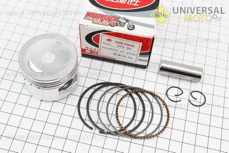 Поршневий комплект (поршень, кільця, палець) 80см.куб. 47мм +0,25 (палець 13мм). ZHENGHE (Запчастини до 4Т скутера / UM3096-V29)