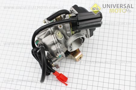Карбюратор в сборе (пласт. крышка). B-cycle (Скутер 50-100см3 / UM3096-V40)