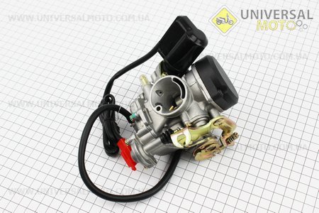 Карбюратор в сборе (пласт. крышка). B-cycle (Скутер 50-100см3 / UM3096-V40)