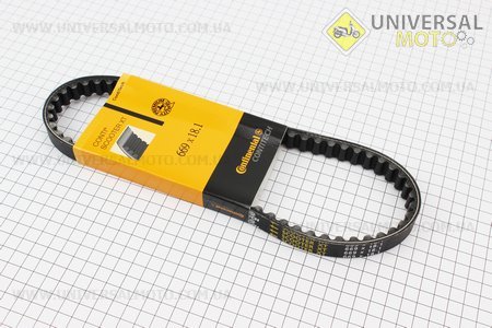 Ремінь 669Х18,1, Тайвань. Continental (Запчастини до 4Т скутера / UM3097-V28)